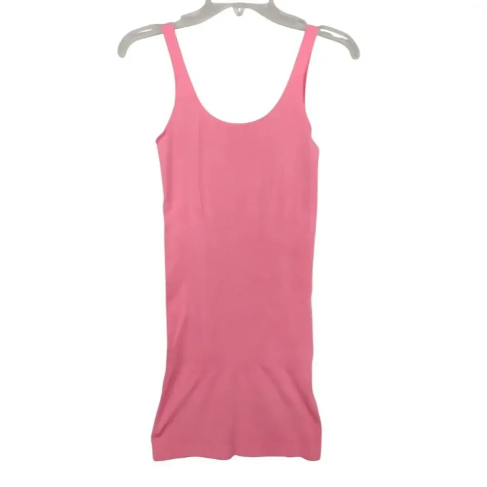 Compression Tank Cami Shapewear Seamless Bodycon Slip Size Small Pink
